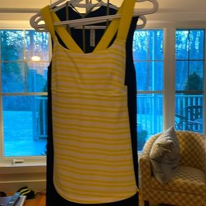 Lululemon Yellow Stripes Sz 8 Track And Train